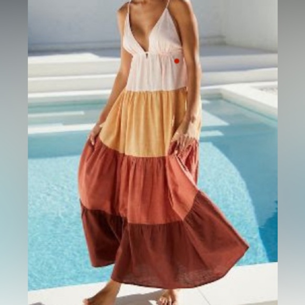 Anthropologie - The Raya Colorblock Maxi Dress